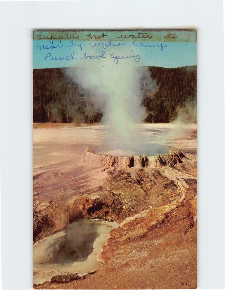 Postcard Punchbowl Spring Upper Geyser Basin Yellowstone National Park WY USA