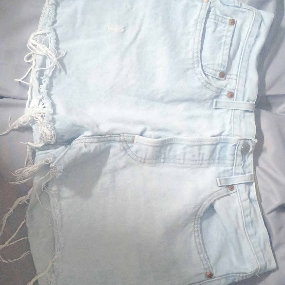 Levi's Women's Cut Off Denim Shorts 501® S Light Blue Size 5
