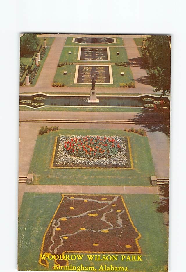 Postcard Woodrow Wilson Park Birmingham Alabama USA North America