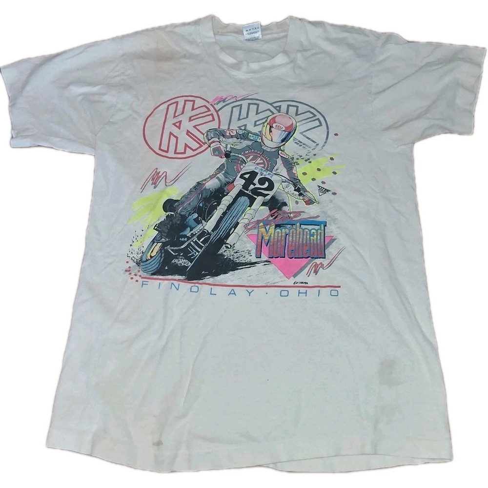 Vintage NOS 1992 Steve Morehead / Harley Davidson AMA Flat Track Racing OHIO - L