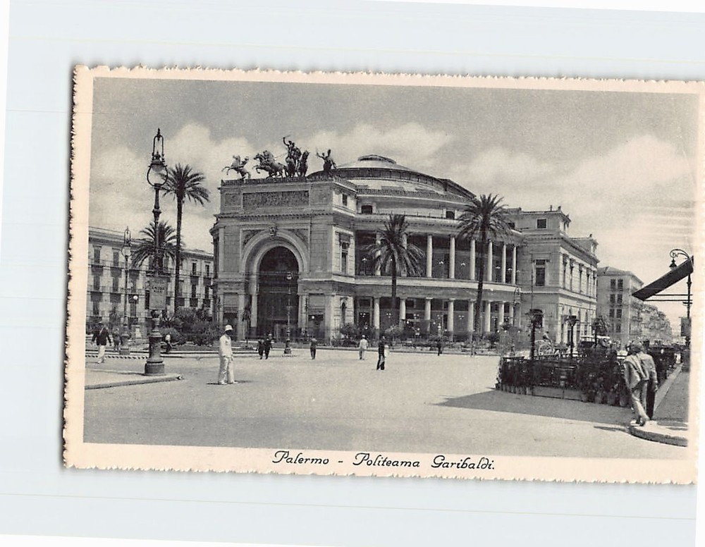 Postcard Teatro Politeama Garibaldi Palermo Italy