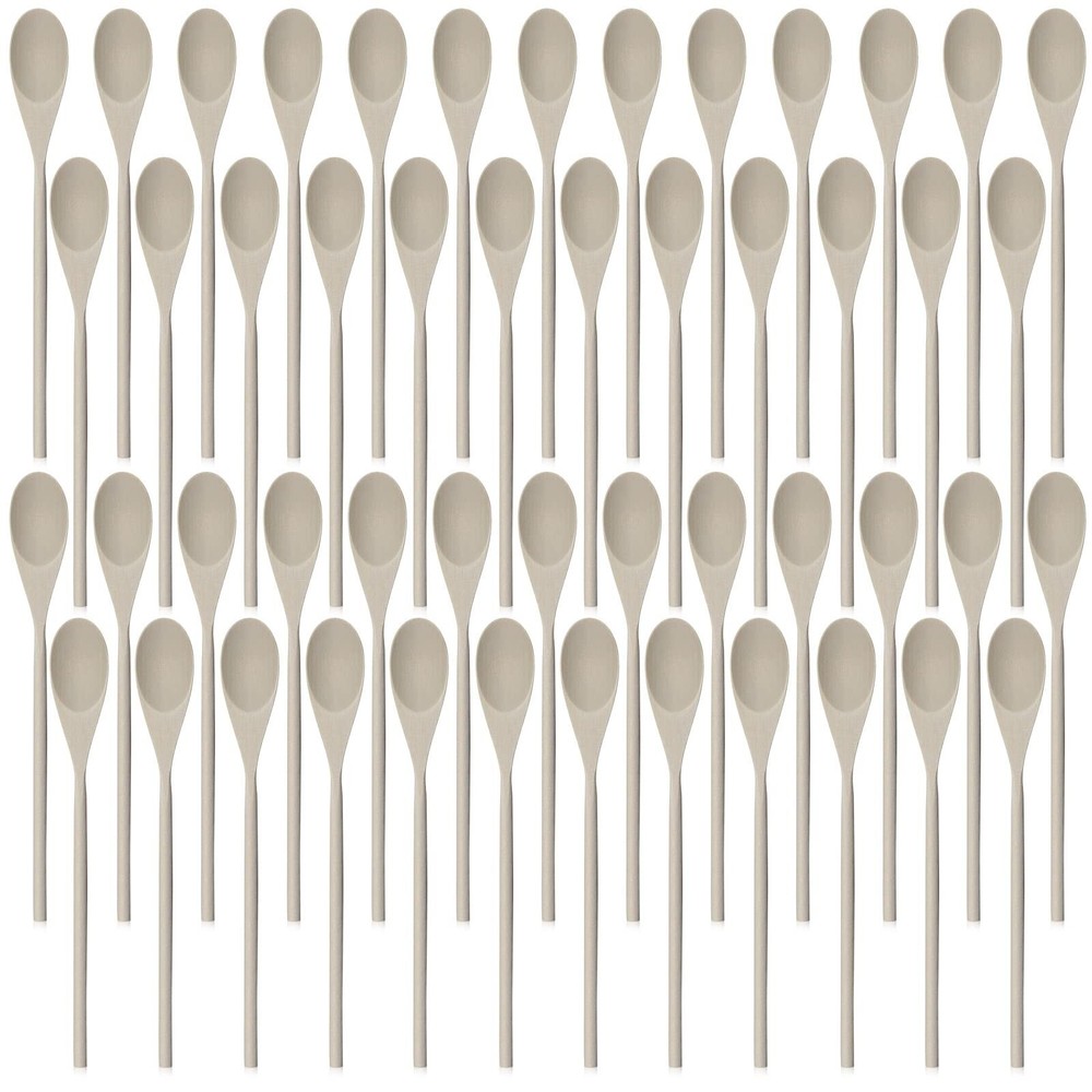 Set of 50 12 Inch Long Wooden Spoons for Cooking Kitchen Wooden Spoons for Cr...