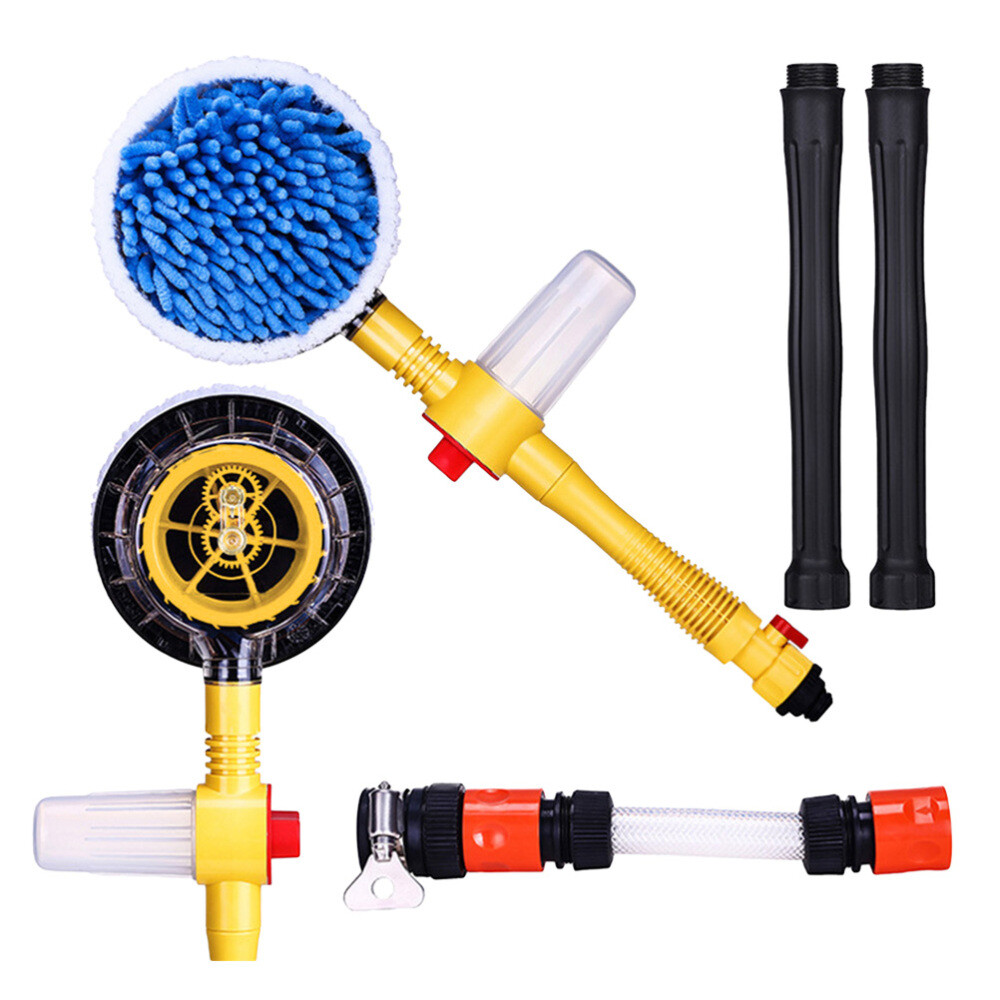 Auto Water Spray Brush Car Wash Hose Attachment Foam Cleaner