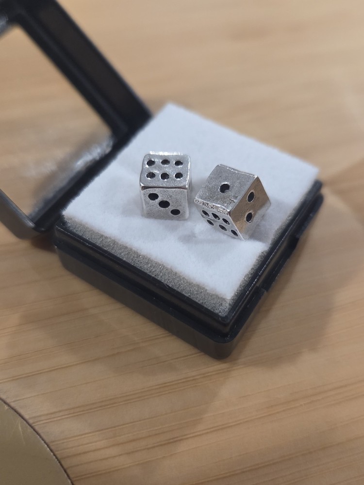 Silver Dice Taz Hand Pours Rare Mini Dice 5 Gram .999 Silver With COA
