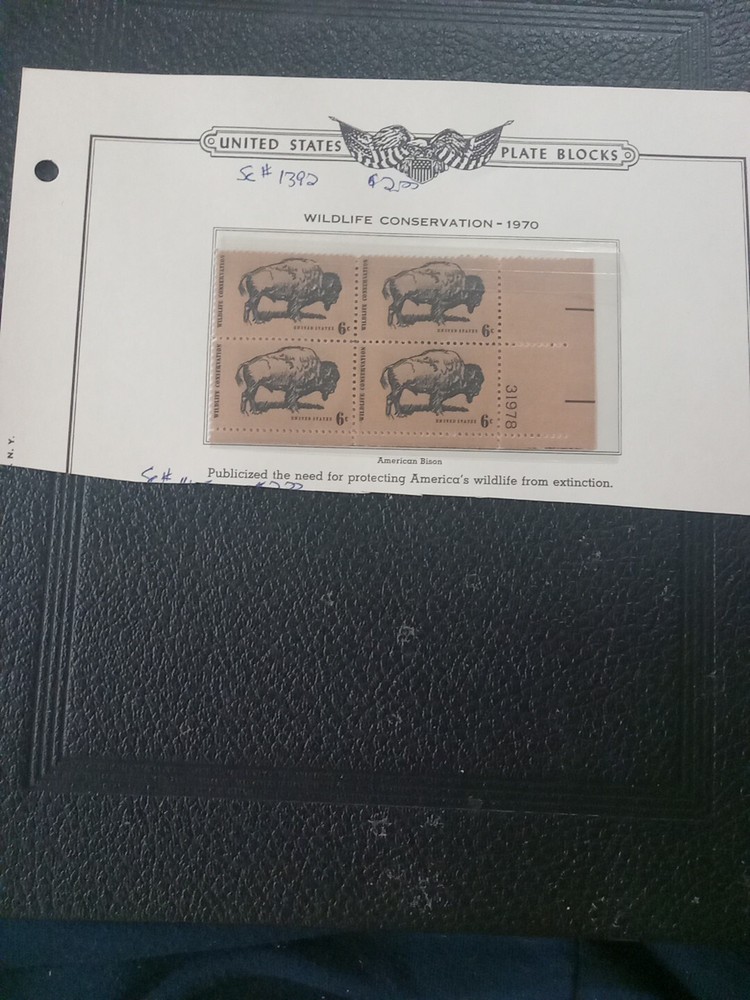 US Scott 1392 6c Plate Block Stamp