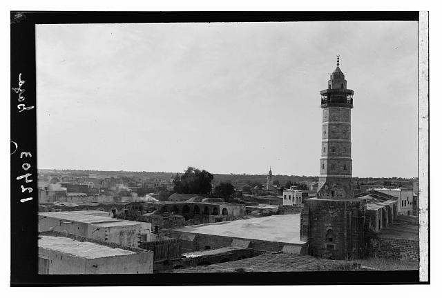 Gaza mosque & minaret,Gaza Strip,Matson Photo Service,Middle East,1940-1946