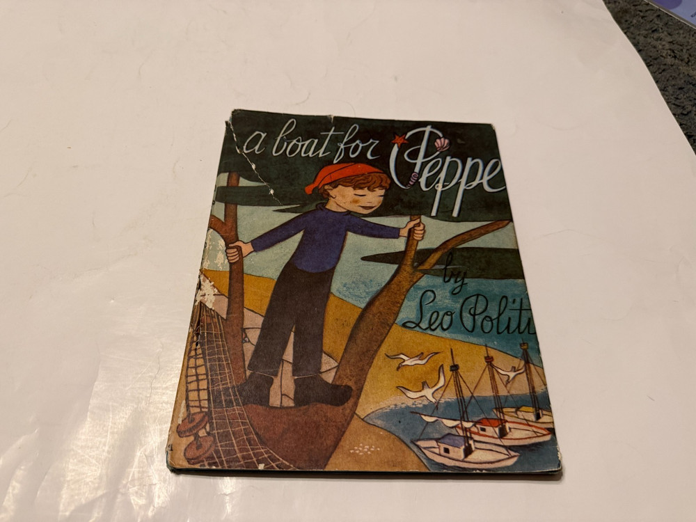A Boat for Peppe by Leo Politi 1950 Hardcover Dustjacket Not ExLib Sicilian Boy