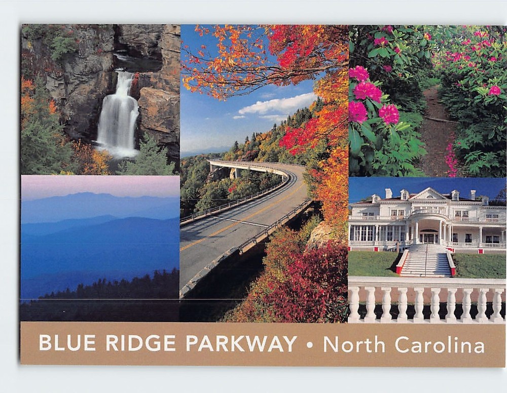 Postcard Blue Ridge Parkway North Carolina USA