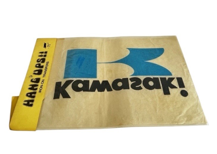 Kawasaki Motorcycles Biker Iron-On Heat Transfer Logo 1970s Vintage NEW