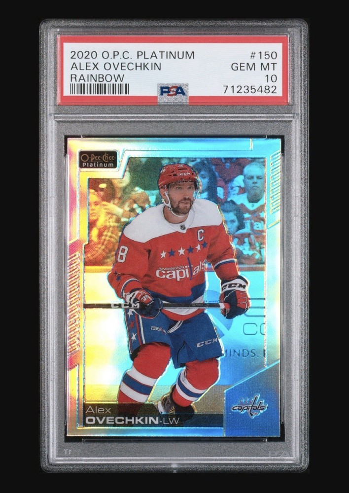 2020 O-PEE-CHEE PLATINUM #150 ALEX OVECHKIN RAINBOW PSA 10