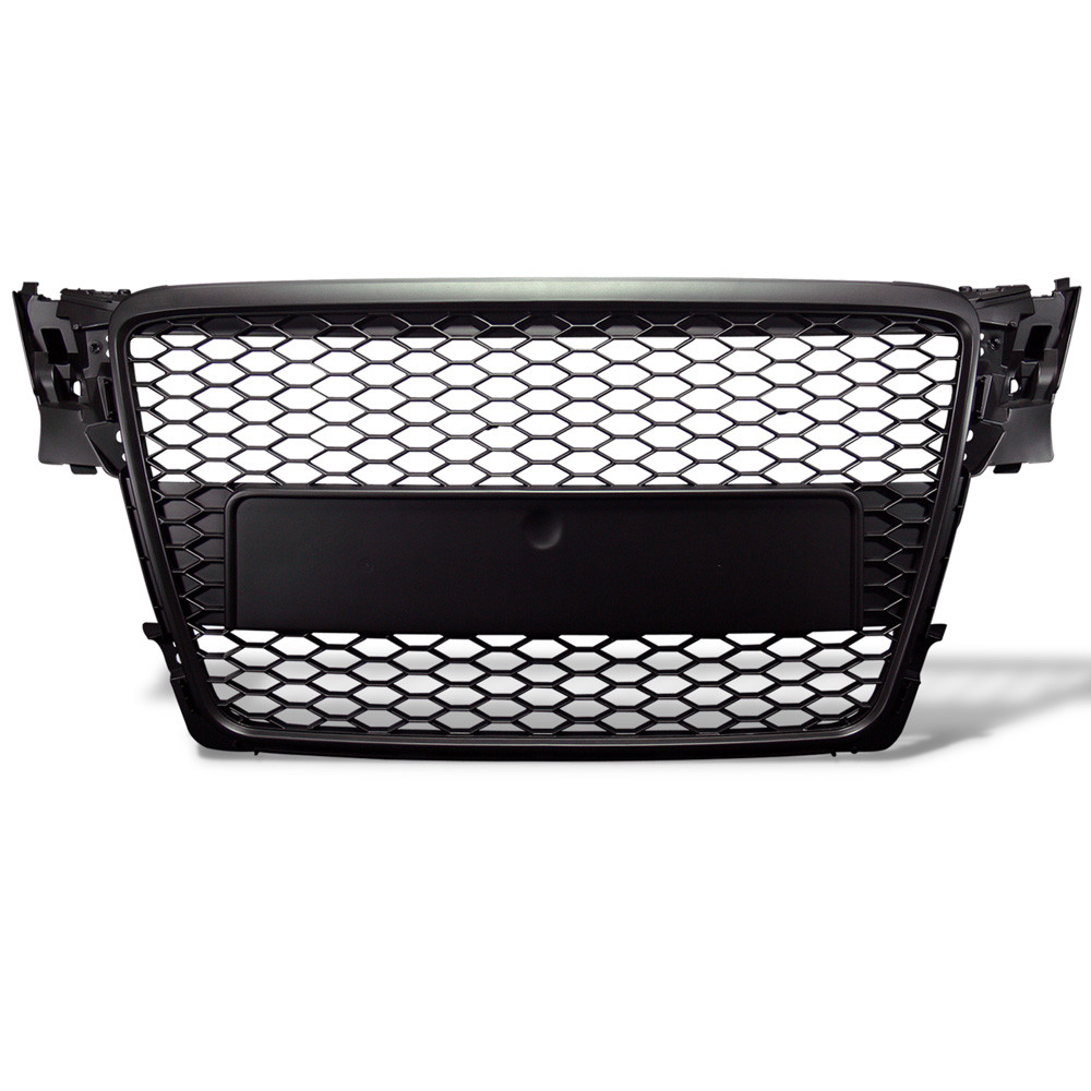 OEM Style Black Honeycomb Mesh Grille for 09-12 Audi A4 RS Front Bumper