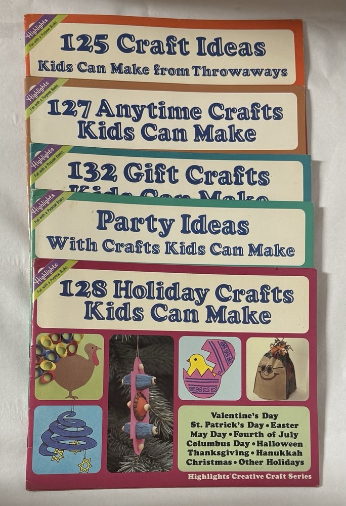Highlights Lot of 5 paper craft books for kids Vintage