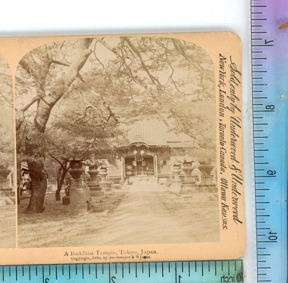 A Buddhist Temple Tokyo Japan Underwood Stereoview