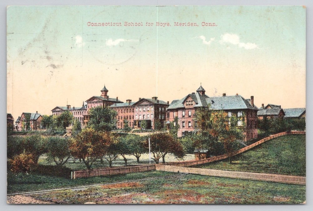 1906 Connecticut School for Boys Meriden CT Postcard Stengel Dresden