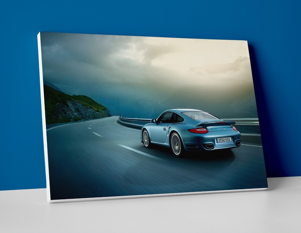 Porsche 911 Turbo S Poster or Canvas - Porsche Wall Art Print Decor