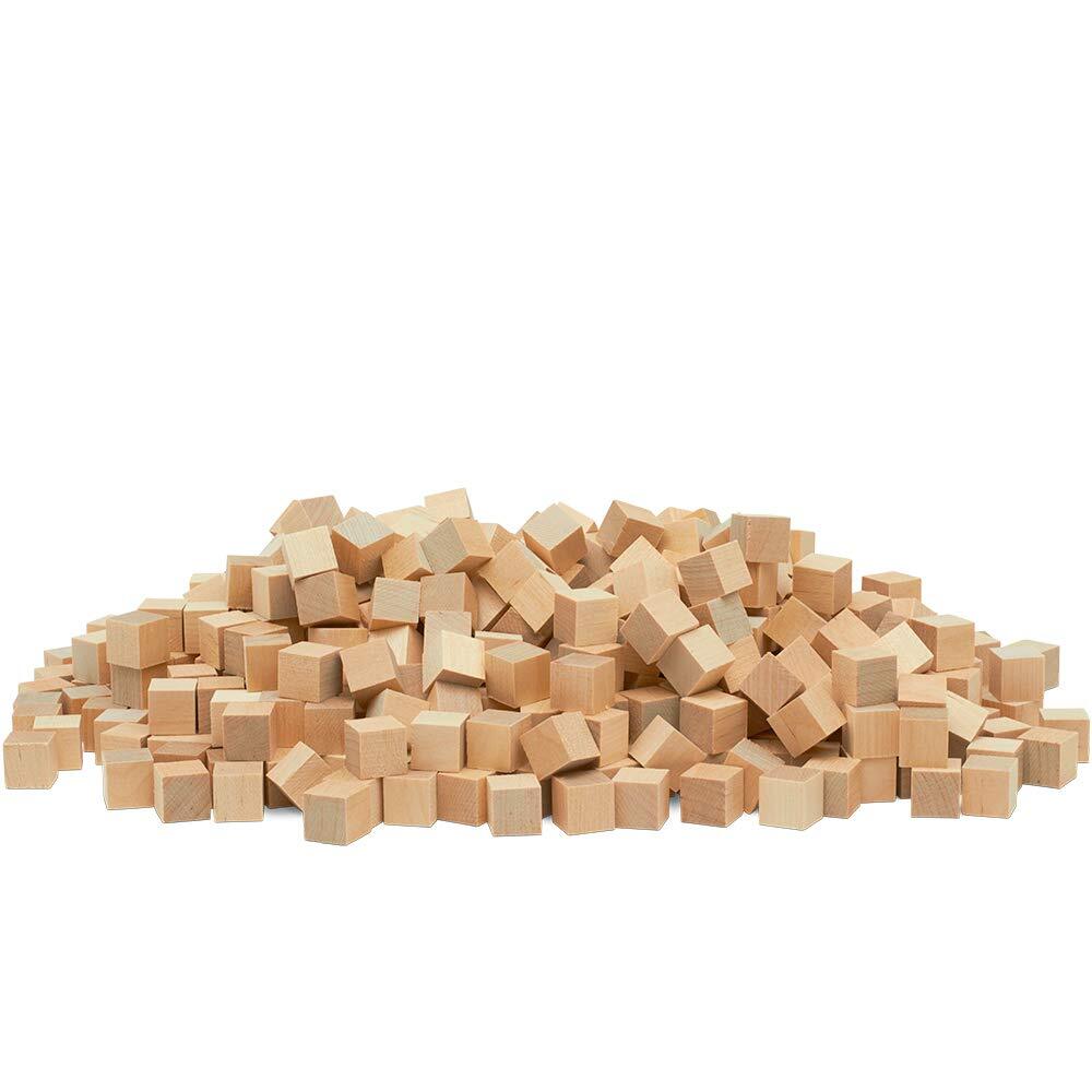 Unfinished Wooden Blocks 1/2 inch Pack of 5000 Small Wood Cubes for Crafts an...
