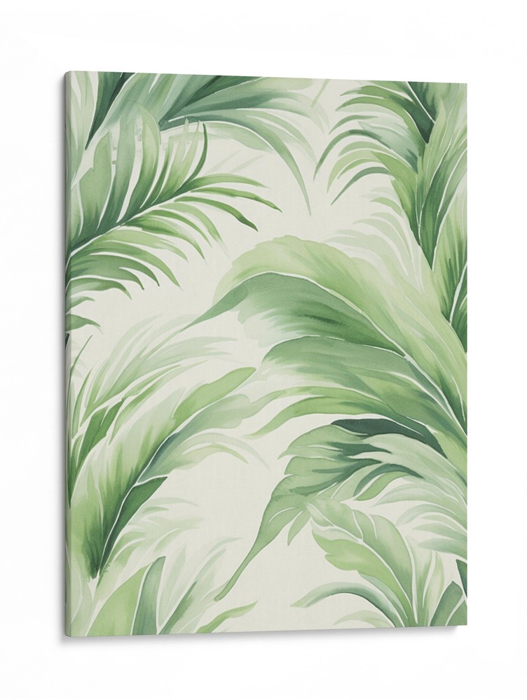 Tropical Palm Leaf Canvas Print, Botanical Abstract Home Decor-image