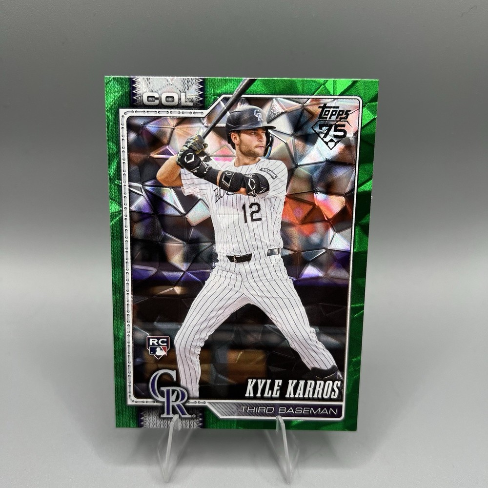 Kyle Karros RC 2026 Topps Green Diamante Foil /99 Rockies #334