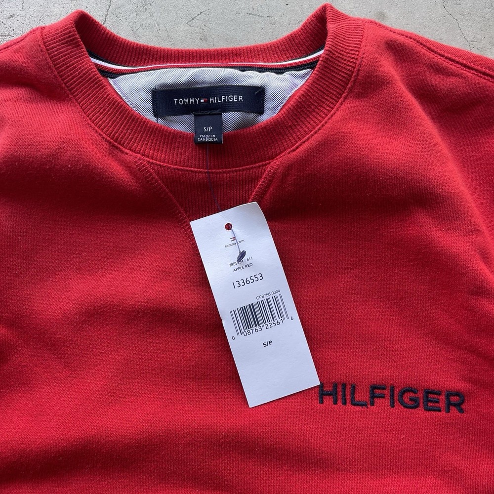 Tommy Hilfiger Men's Essential Logo Crewneck Sweatshirt Size S NWT