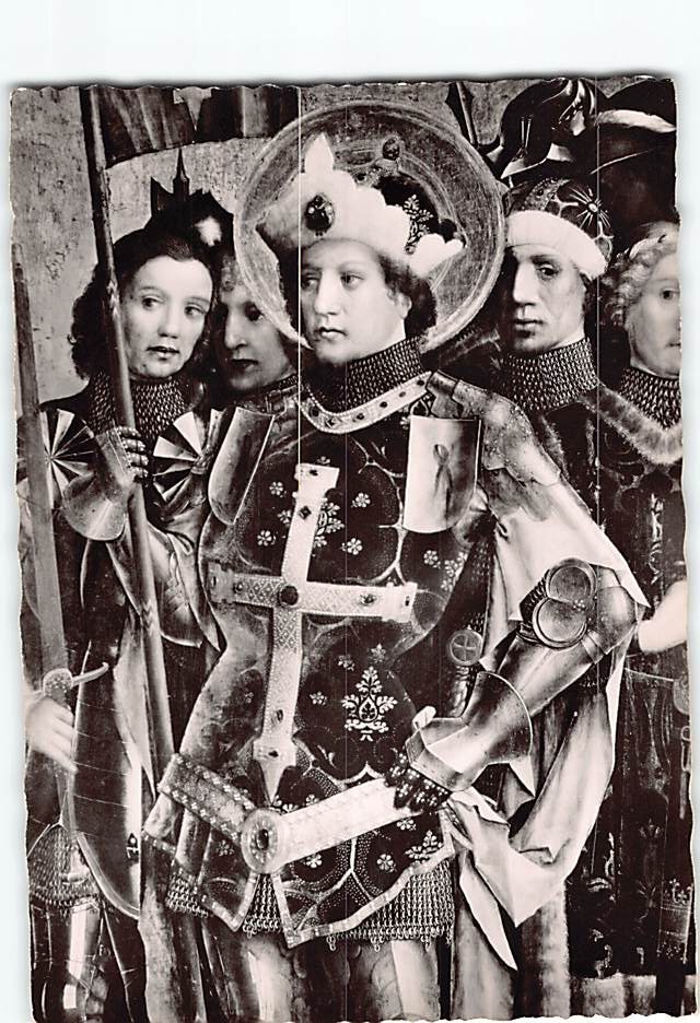Postcard Extract of Cplogne Cathedral altar piece by S. Lochner Cologne Germany