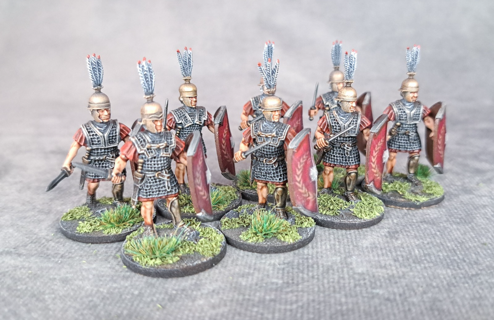 Painted Republican Roman Hastati/Principes #2 - 8 Historical Miniatures - 28mm
