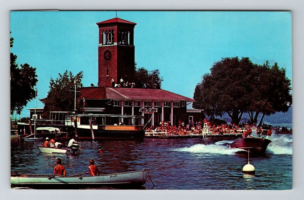 Chautauqua NY-New York, Miller Bell Tower & College, Vintage Postcard