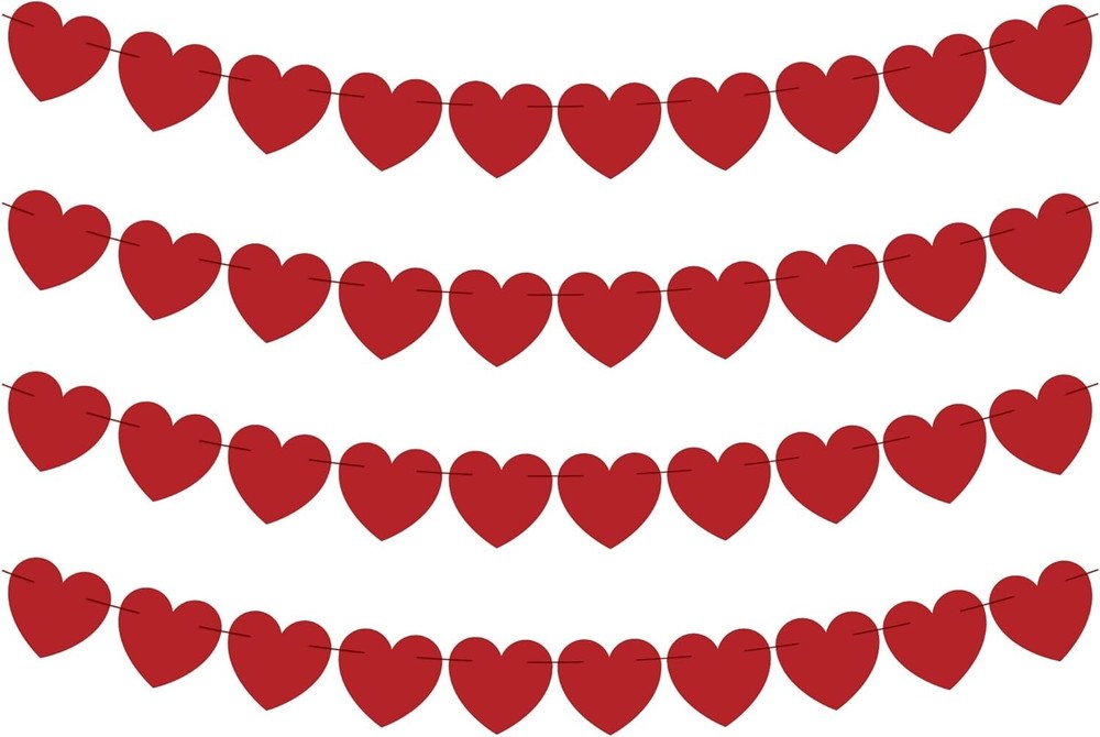OHOME Valentines Day Decorations - Valentines Banner - Valentines Decor Red Hear