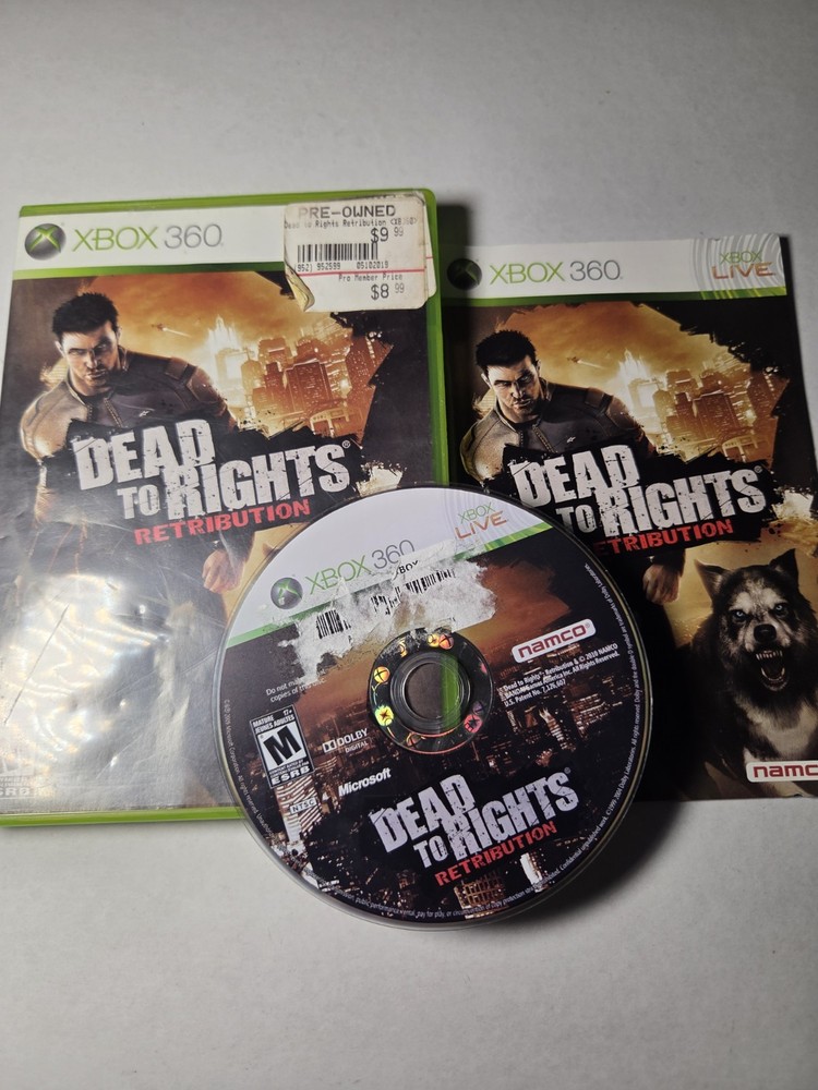 Dead to Rights: Retribution (Microsoft Xbox 360, 2010) Complete W/Manual