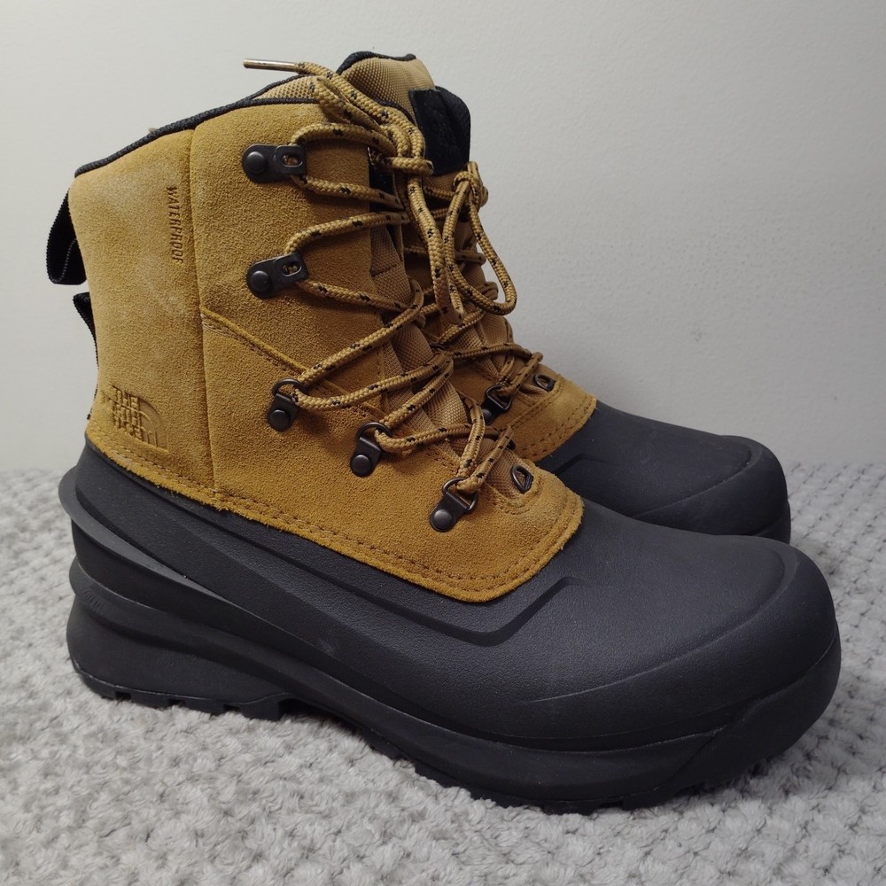 North Face Men's ChilKat V Lace Waterproof Insulated Winter Boots Size 11.5 Brown Black
