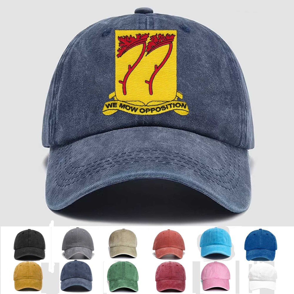 Custom Embroidered Hat 77th Field Artillery Battalion, Veteran Cap, Trucker Hat