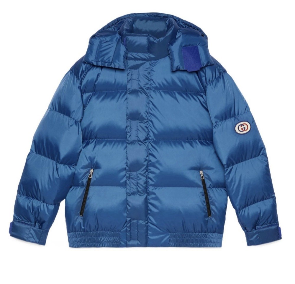 Men’s Gucci Blue Down Jacket , Size 60/ 2xl Item No. 714813 Z8A5L-4269