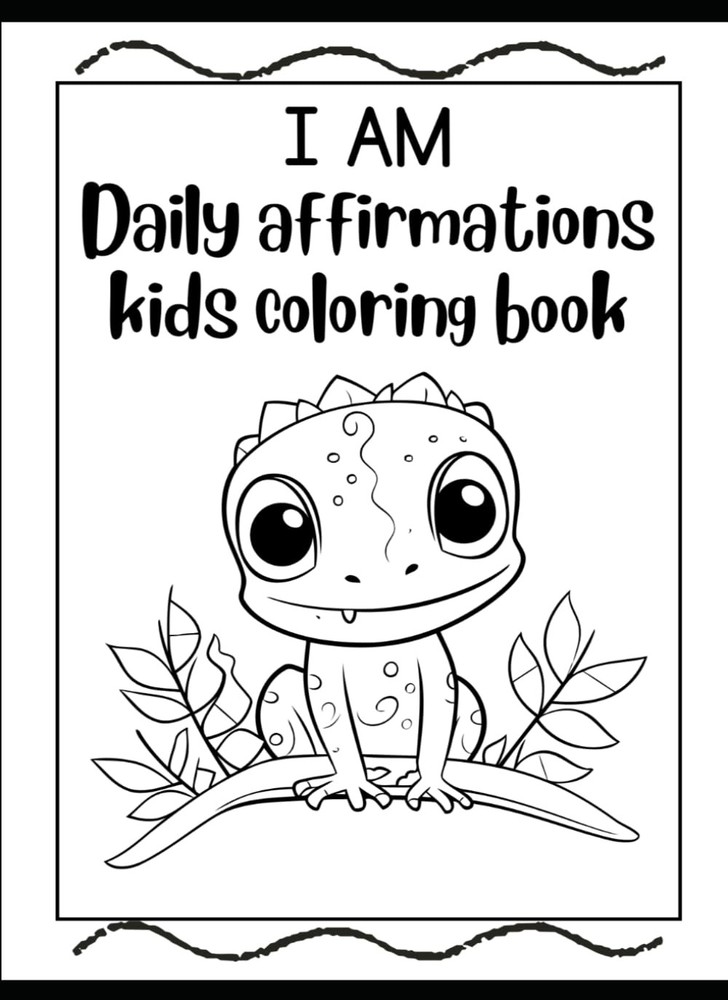 I am daily affirmations kids coloring book