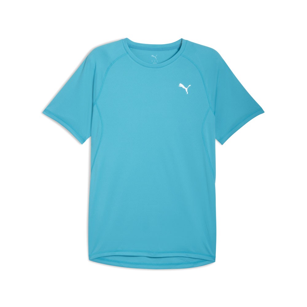 PUMA Run Velocity Crew Neck Short Sleeve Athletic T-Shirt Mens Blue Casual Tops