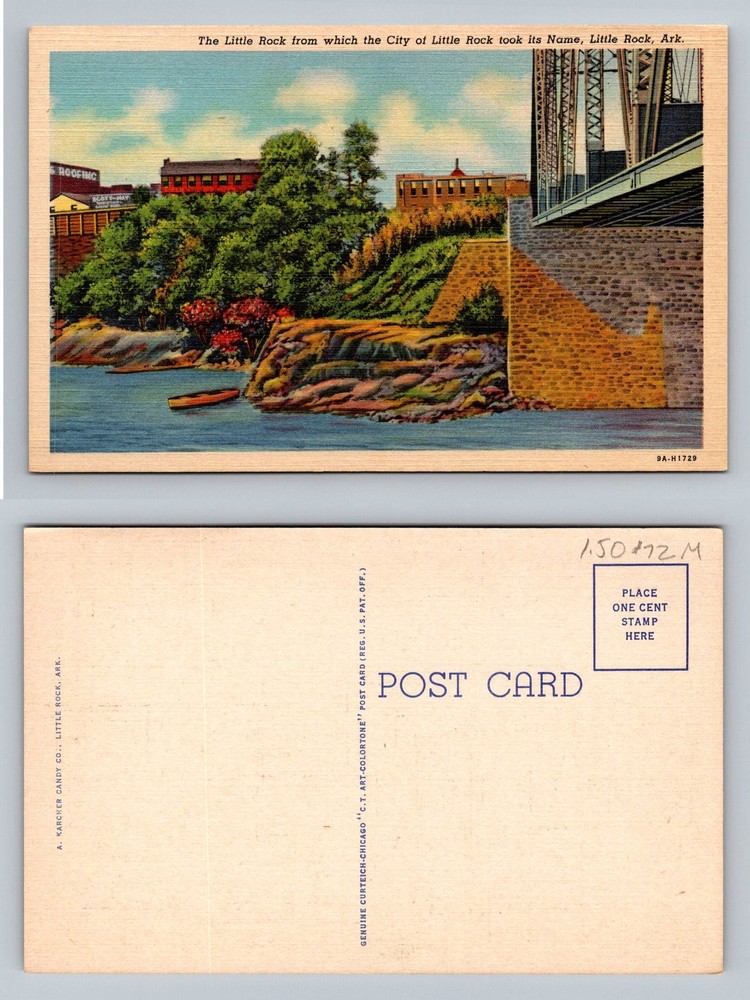 Little Rock, AR-Arkansas, Little Rock River Bluff Bridge Vintage Postcard