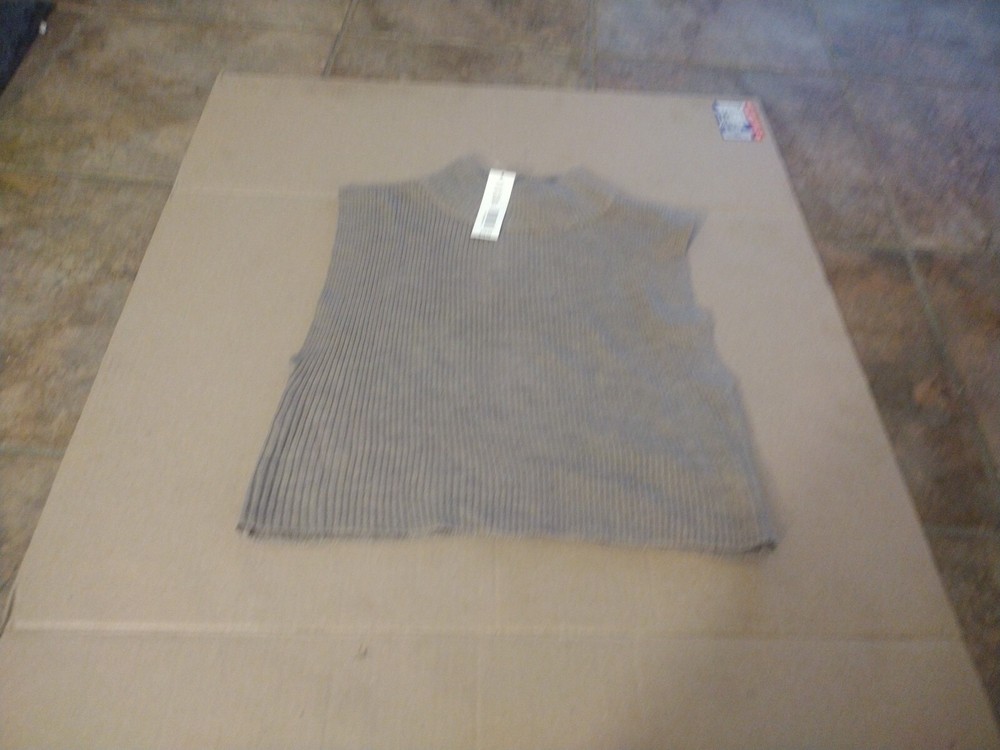 Women's Top Ribbed Crop Mock Neck Zipper Preston York Brand One Size Fits All