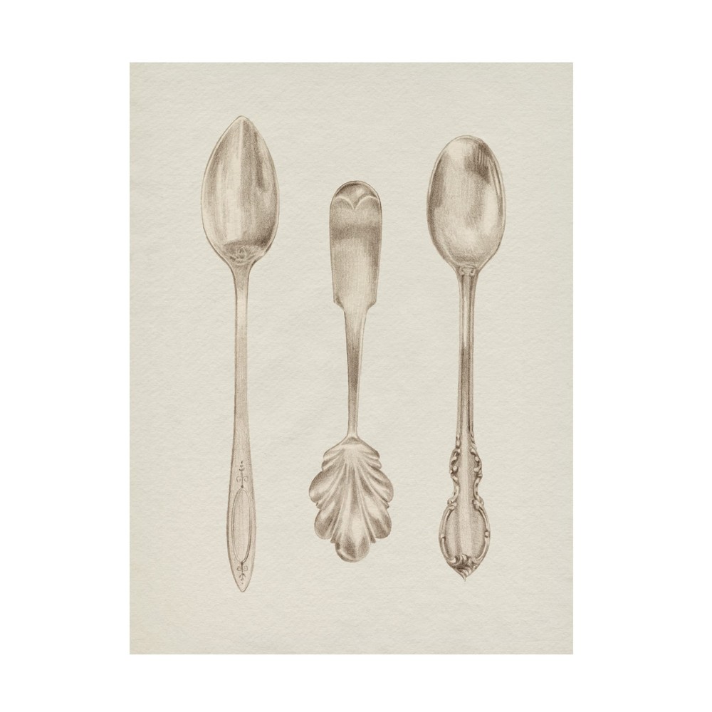 'Silver Spoon II' Canvas Art by Grace Popp
