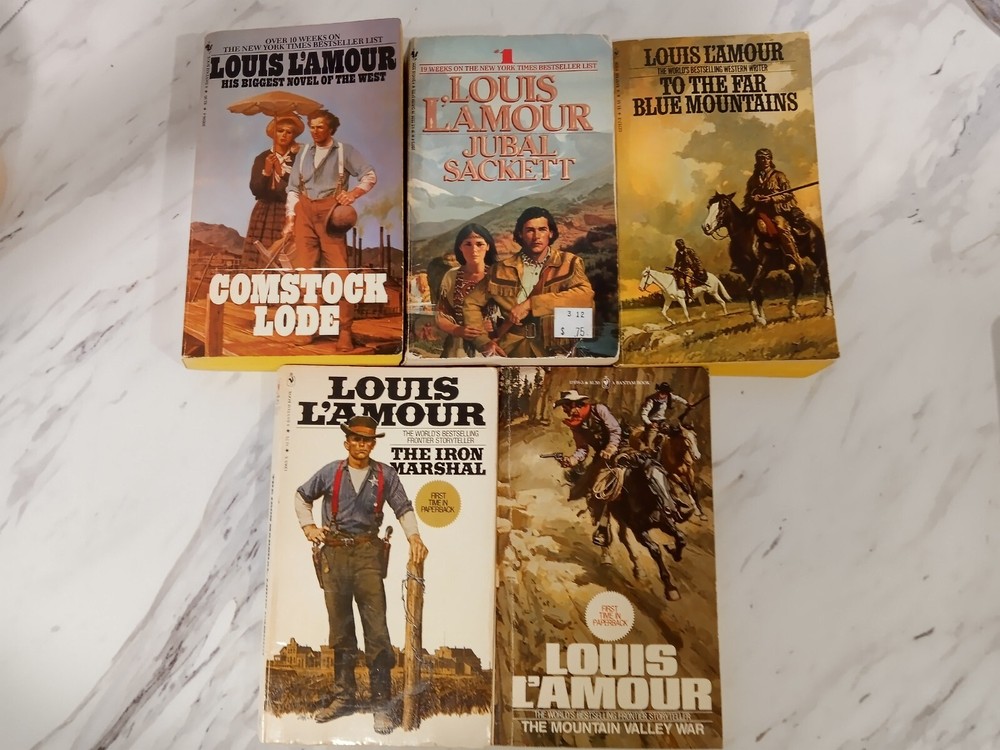 Louis L'Amour 5 Book Lot: Comstock Lode - Jubal Sackett - The Iron Marshall...