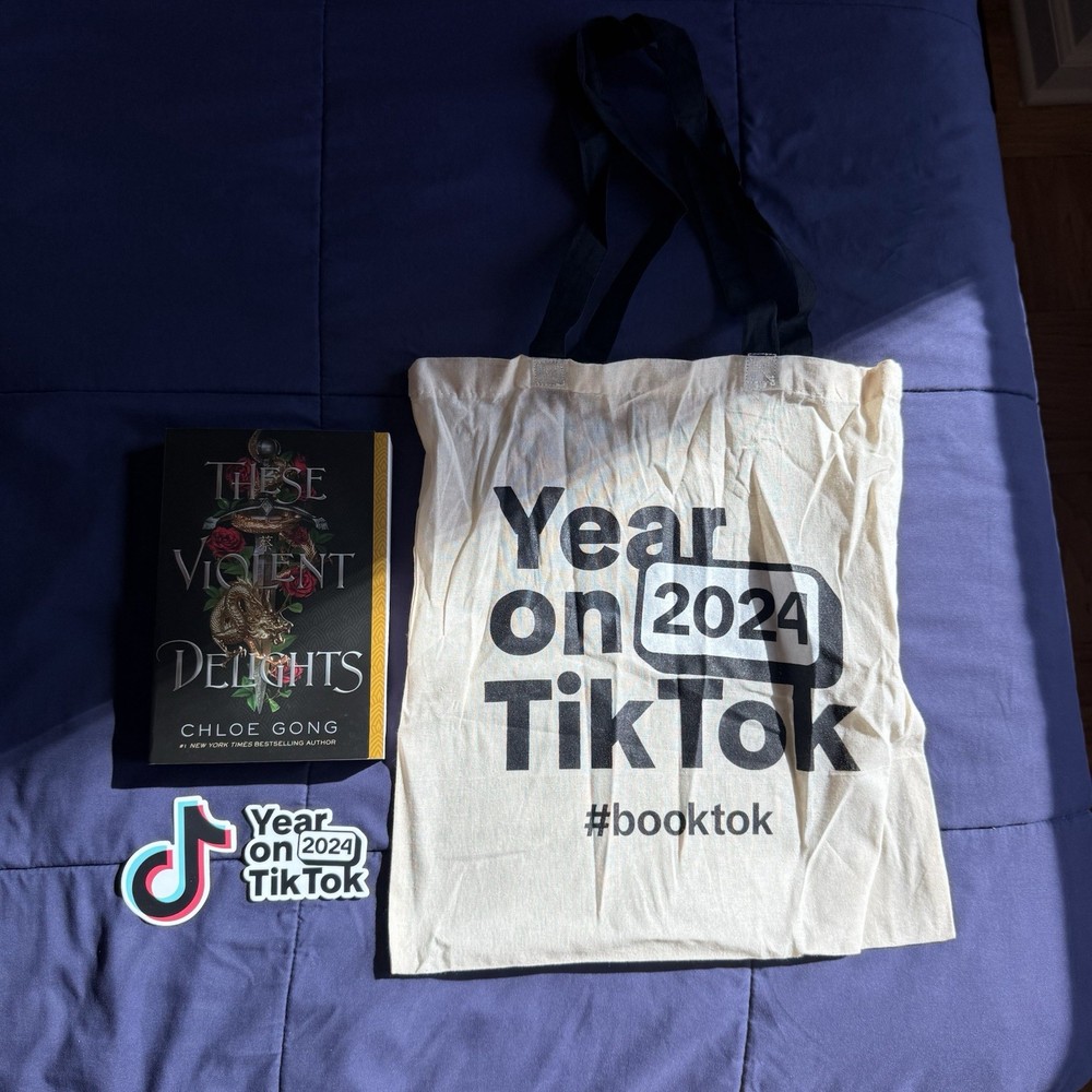 Book Tok TikTok 2024 NYC with These Violent Delights Book & Stickers Brand New
