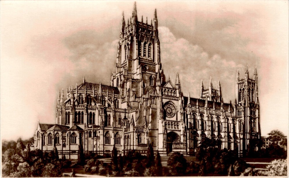 England, Cathedral of St. John the Divine, New York Postcard