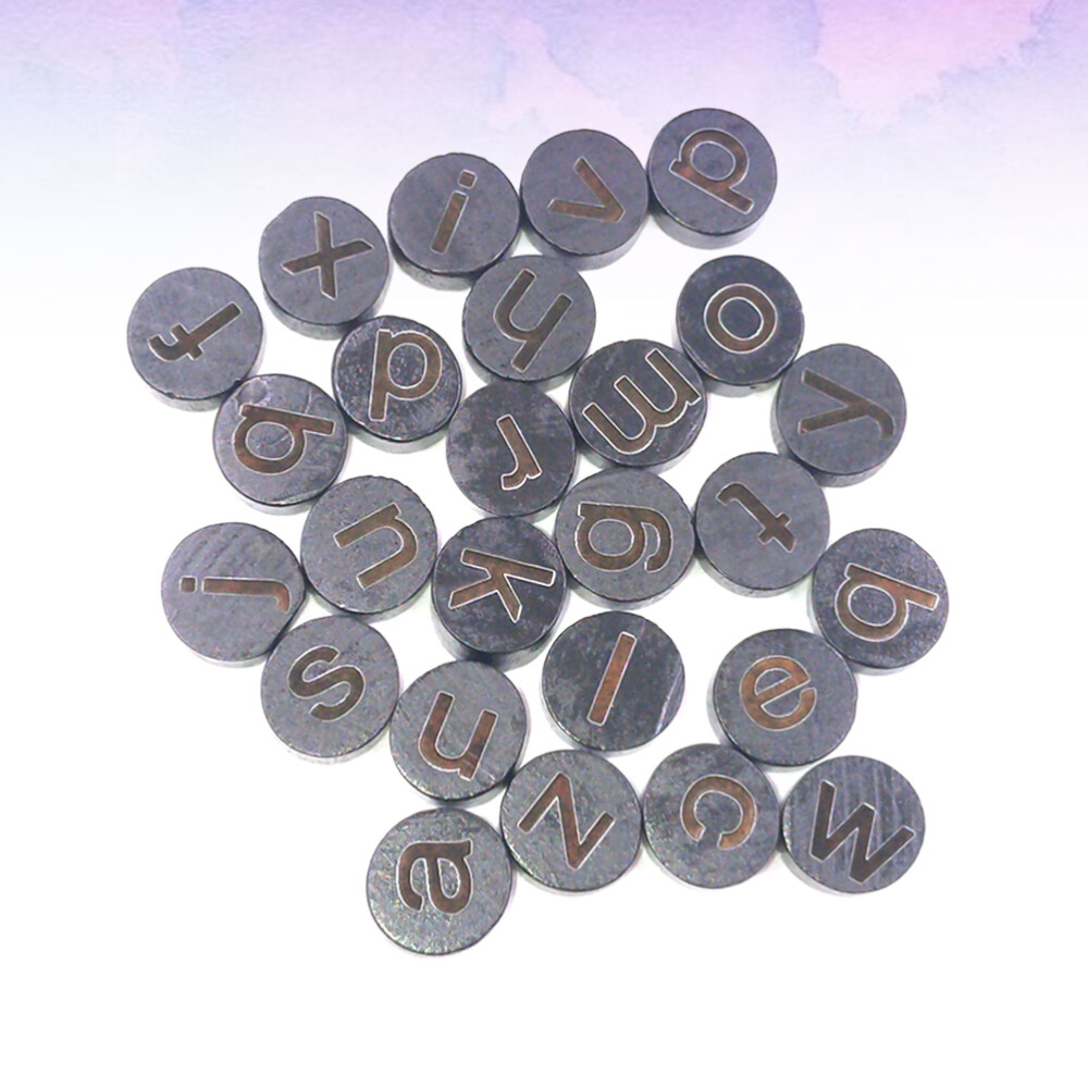 78 Pcs English Letters Chips Letters Charm 26 Letters Wood Crafts