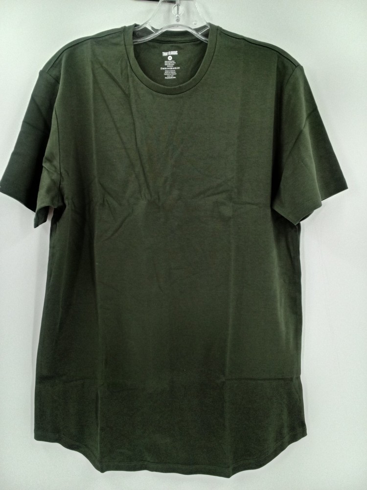 True Classic Men's Short Sleeve 100% Cotton Crew Neck Green Medium NWT T Shirt