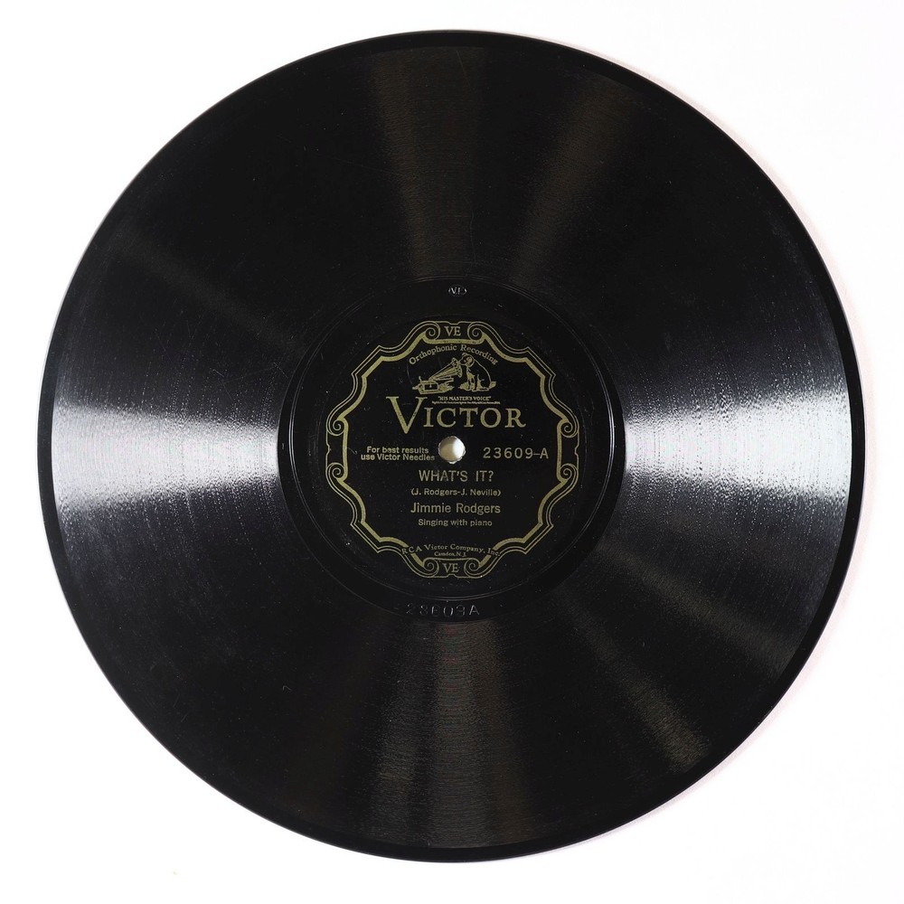 Prewar C&W 78 - Jimmie Rodgers - What's It? - Victor 23609 VG+