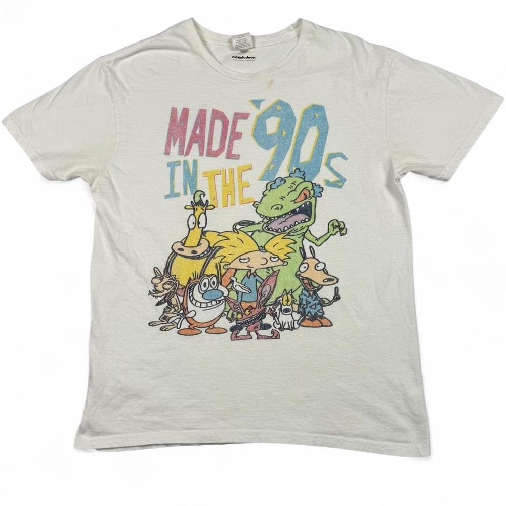 Nickelodeon Made In The 90s Graphic T-Shirt Men’s Medium Retro Cartoon Tee