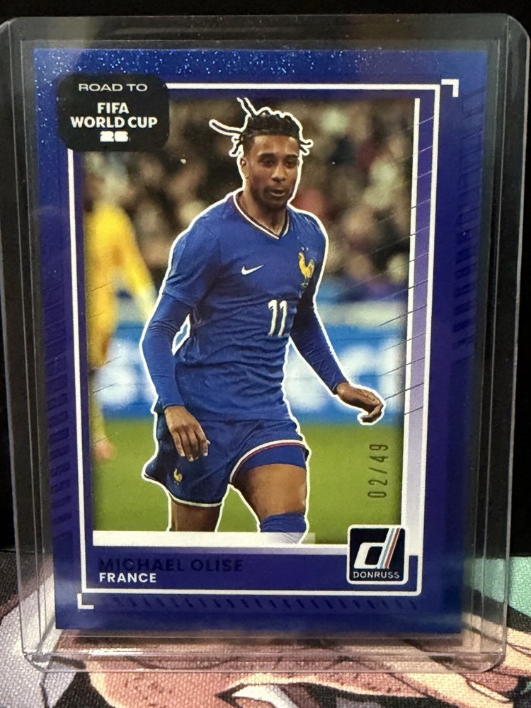 Michael Olise 2025-26 Donruss FIFA World Cup Blue Color Match 02/49 France