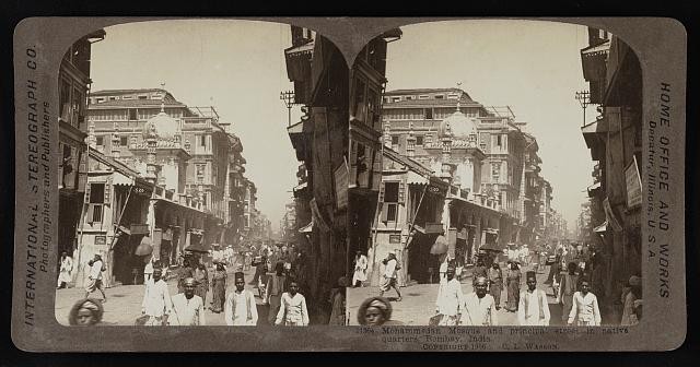 Photo:Mohammedan Mosque,principal street in native quarters,Bombay,India