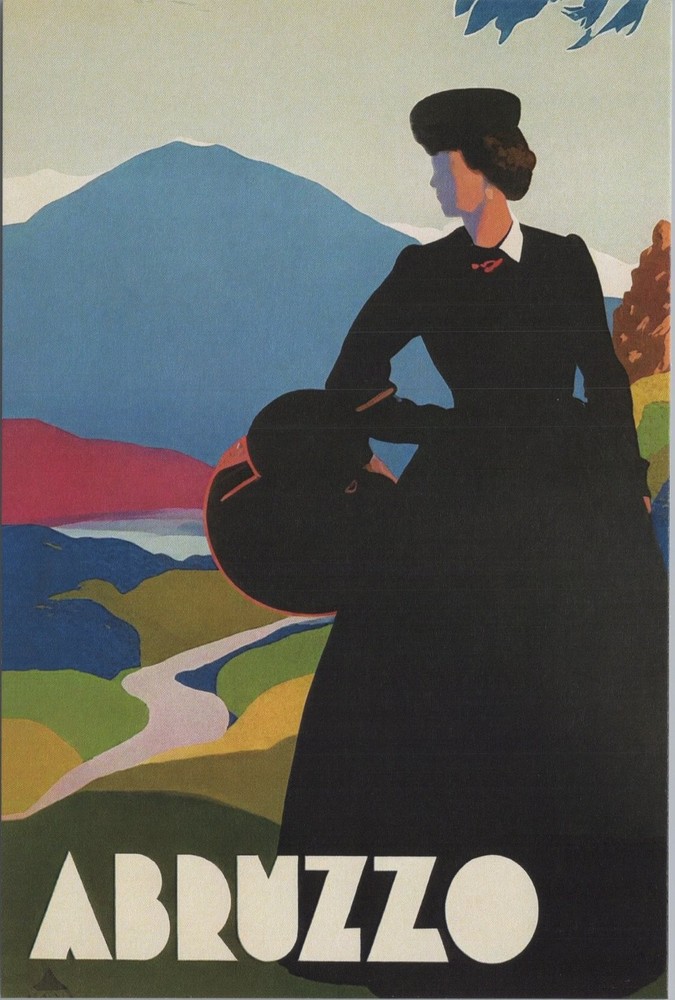 Abruzzo Italy Travel Poster Art Postcard 4x6 NEW 2025 UNP-image