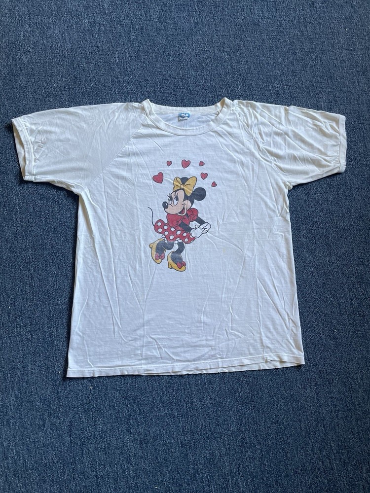 Vintage Disney Minnie Mouse Character Fashions White T-Shirt Adult Sz XL Wringer
