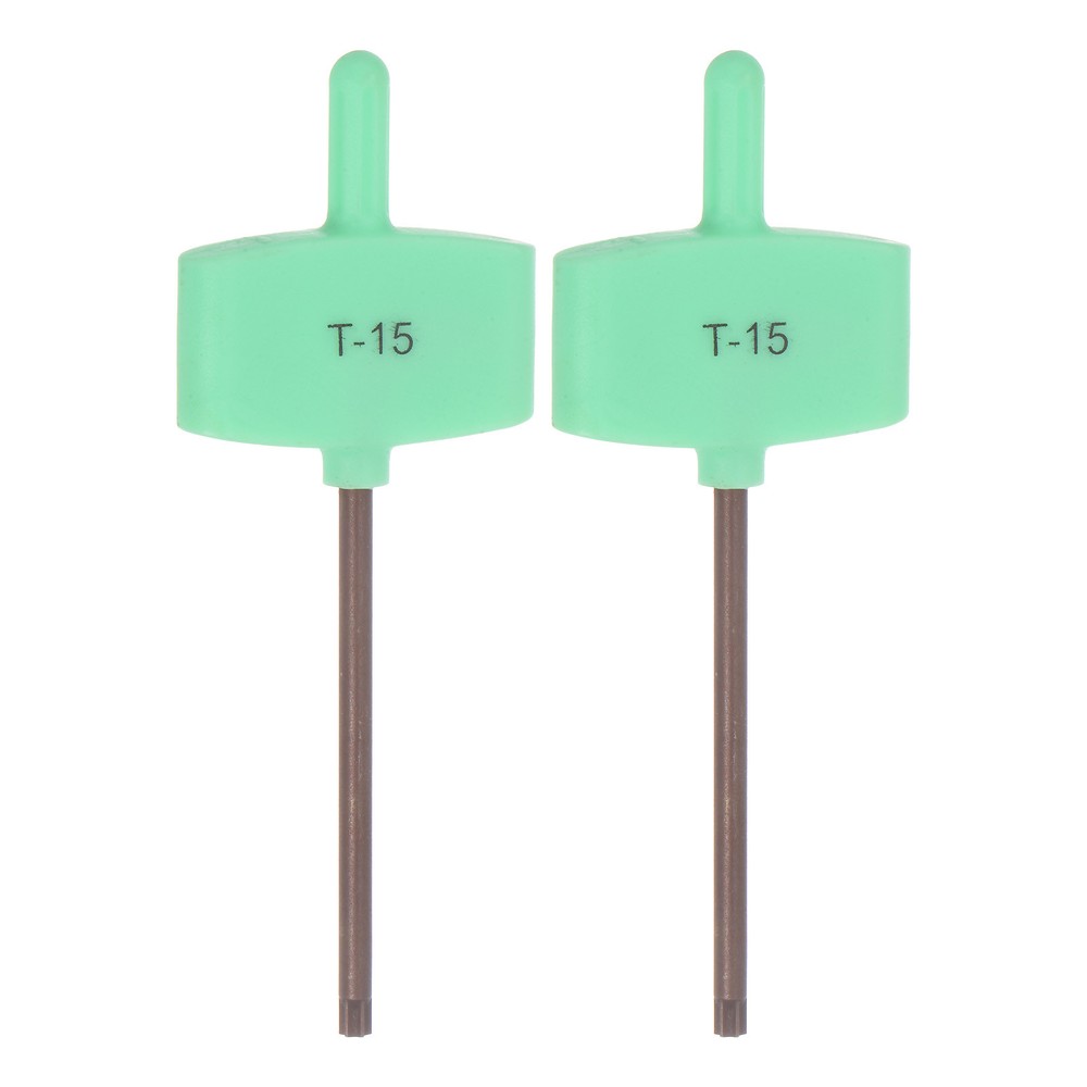 2pcs Torx Screwdriver T15 S2 Flag Type Star Key Wrench for CNC Tool Holder Green