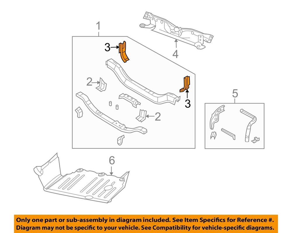 Chrysler OEM Radiator Core Support Brace 5115399AA Replacement Part
