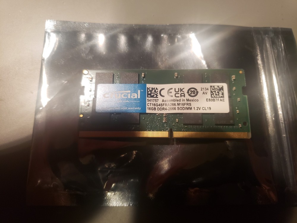 Crucial 16GB PC4-21300 (DDR4-2666) Memory (CT16G4SFRA266)